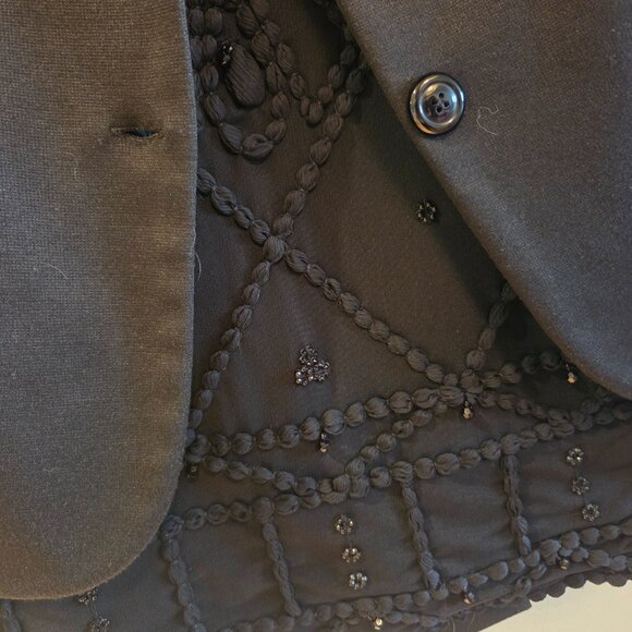 Rinascimento Made in Italy stretch black blazer with skirt - stunning detailing - Picture 4 of 11